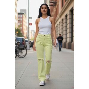 AFRM Sunny Lime Oden High Waist Wide Leg Jeans - Size 26‎ - NWT (New)